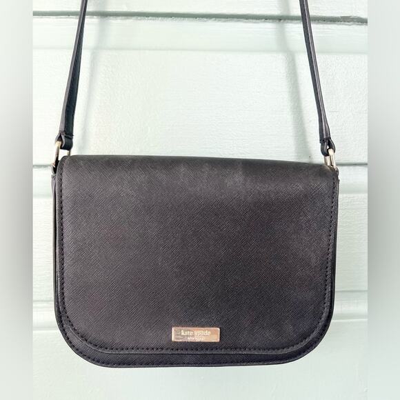 Kate Spade Carsen crossbody Laurel Way black preppy leather casual travel summer - Picture 1 of 10
